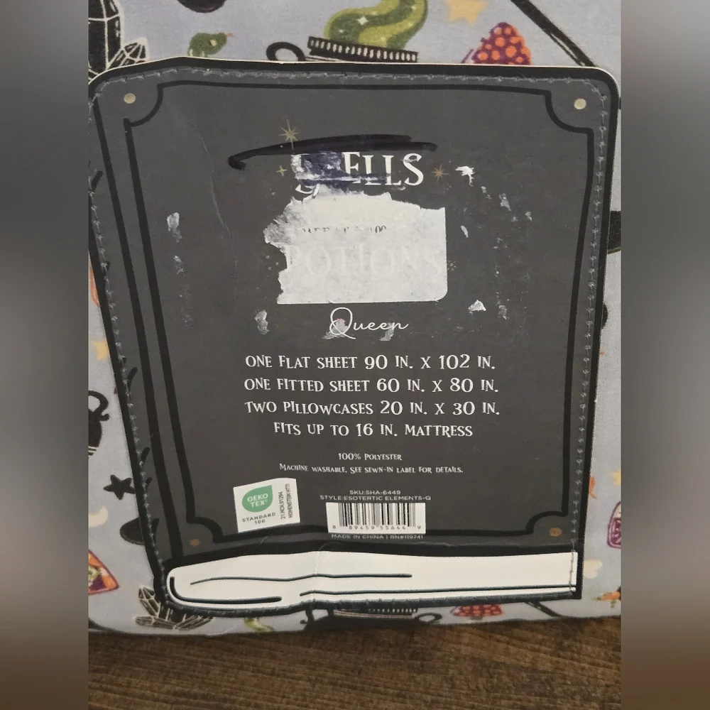 Spells and Potions Queen Witchy Halloween sheet set new